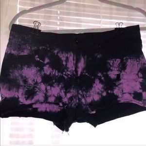 Purple and black tiedye shorts Blackheart 2 for $5